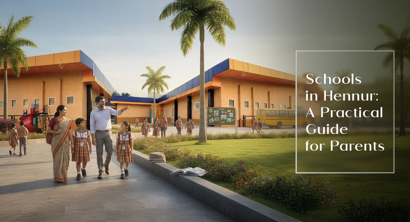 Students learning in a modern campus environment at a school in Hennur Bangalore